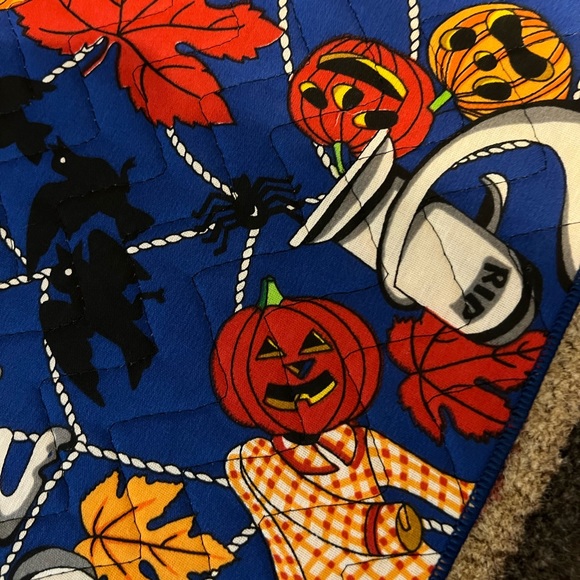 he cutest set of quilted fabric vintage Halloween placemat - Picture 10 of 15